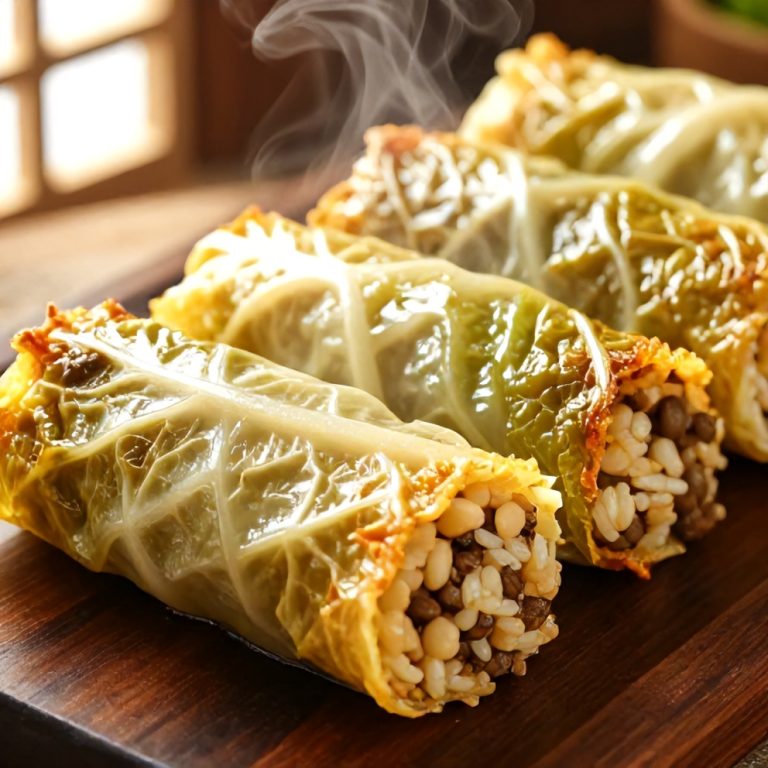 lentil and rice stuffed cabbage rolls