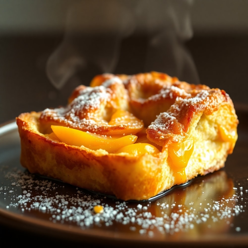 Easy Peach Cobbler French Toast Bake