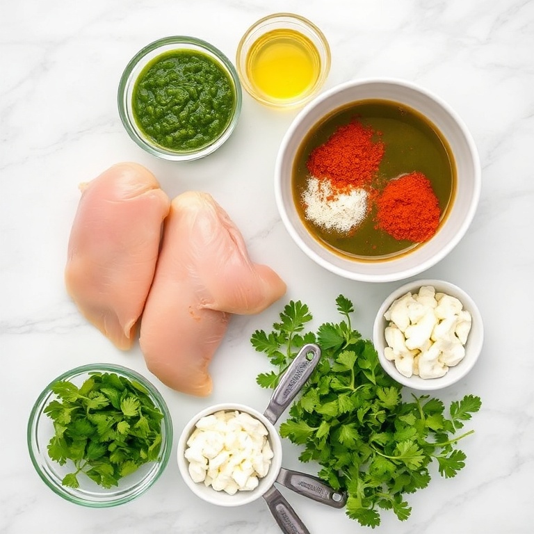 Raw ingredients for Easy Salsa Verde Chicken