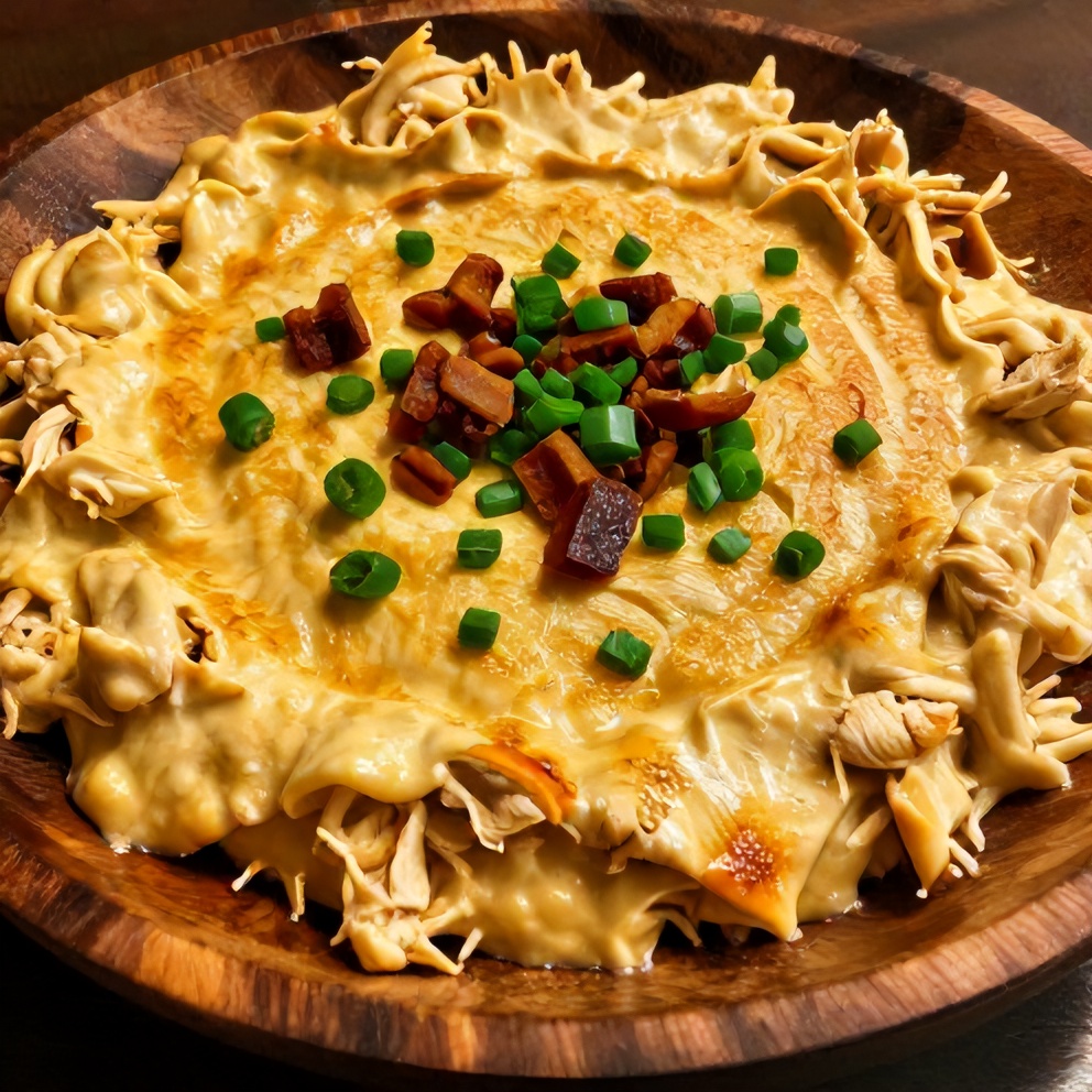 Plated Buffalo Chicken Dip with Celery Sticks