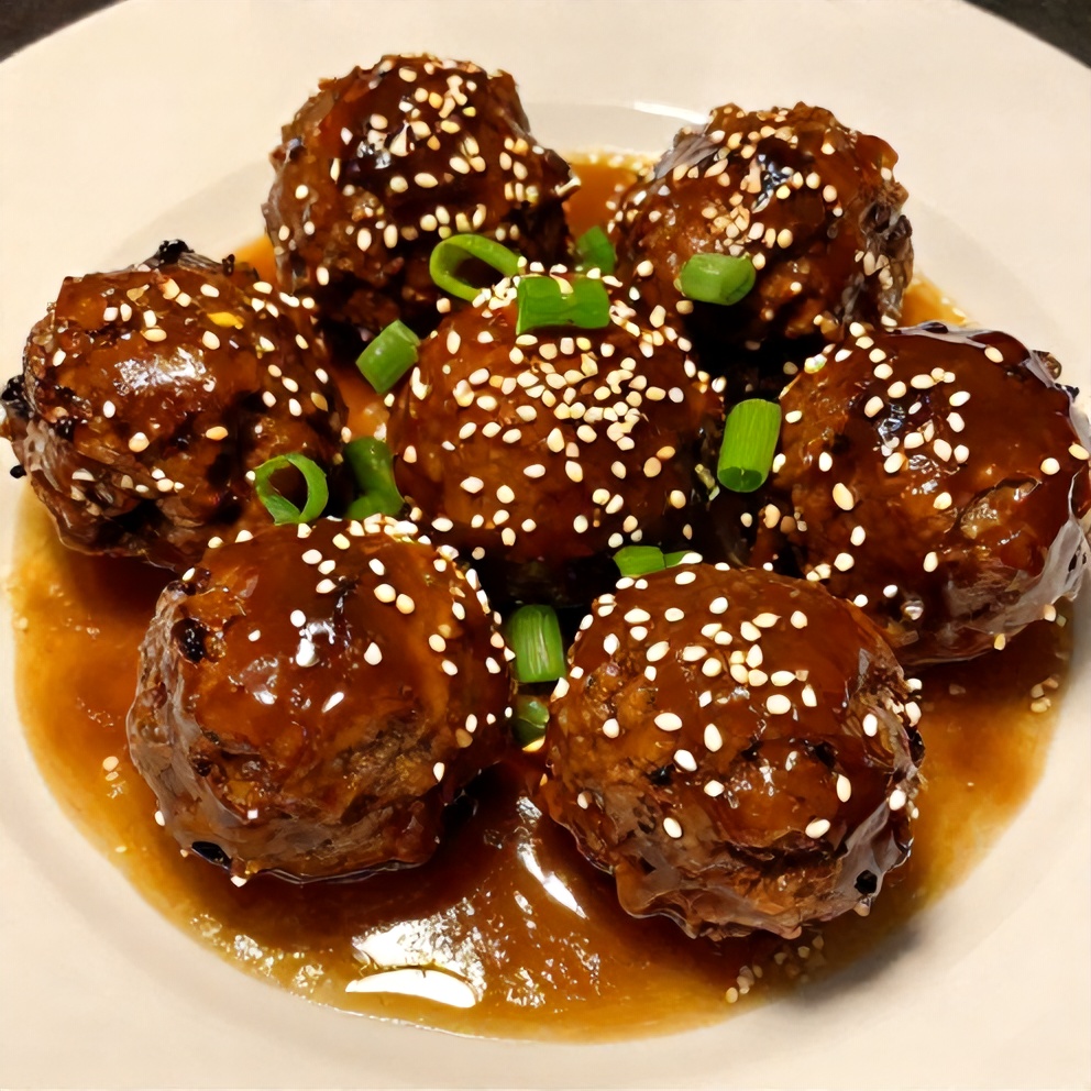 Slow Cooker Sweet and Sour Meatballs Served