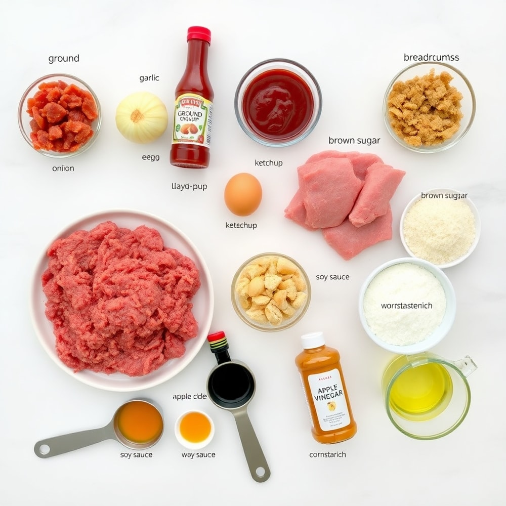 Slow Cooker Sweet and Sour Meatballs Ingredients