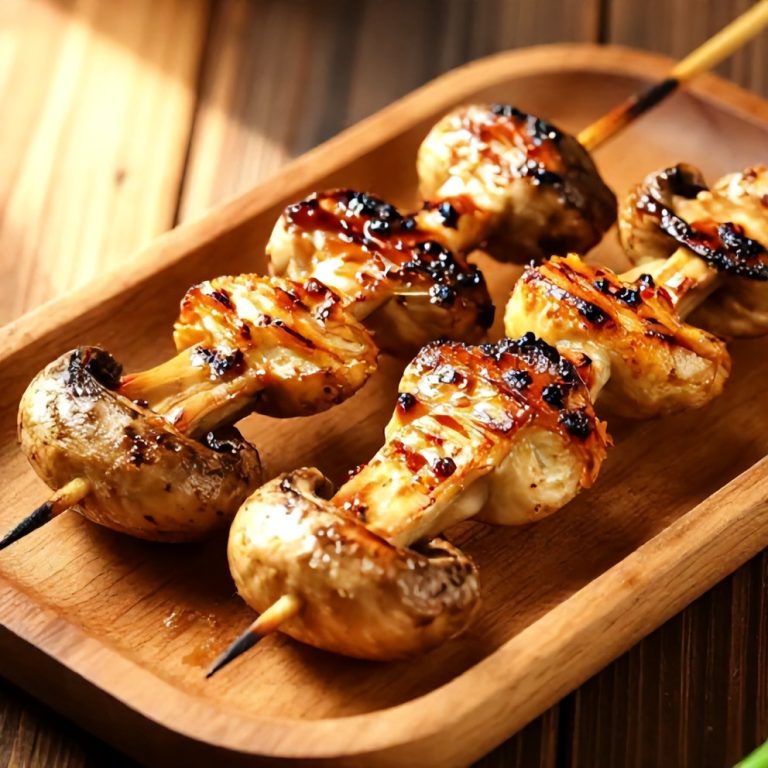 grilled mushroom skewers