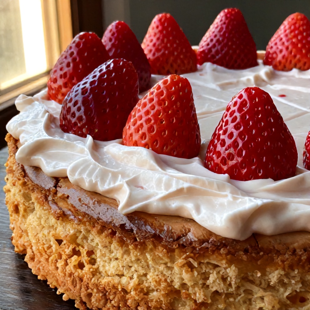 Easy Strawberry Earthquake Cake