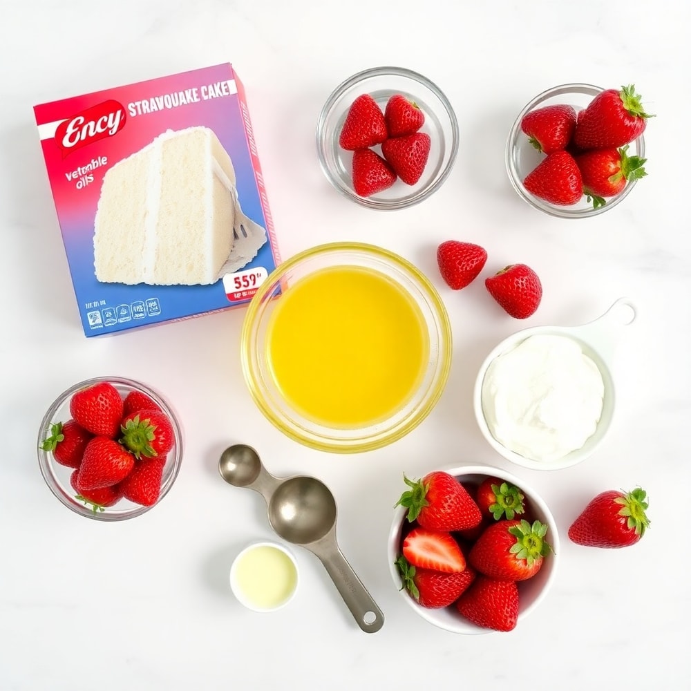 Strawberry Earthquake Cake Ingredients