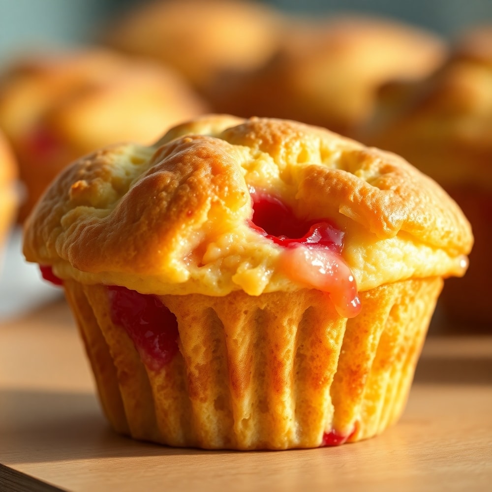 easy strawberry shortcake muffins