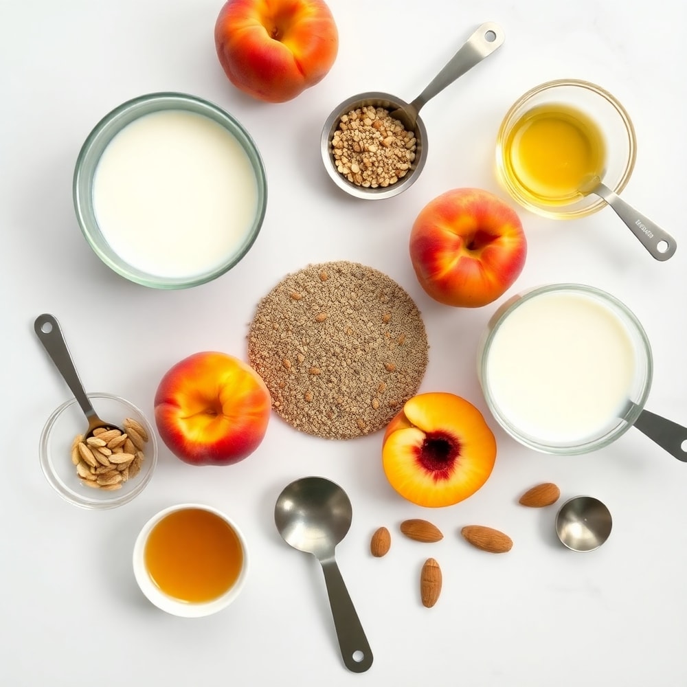 Ingredients for Easy Summer Peach Chia Pudding
