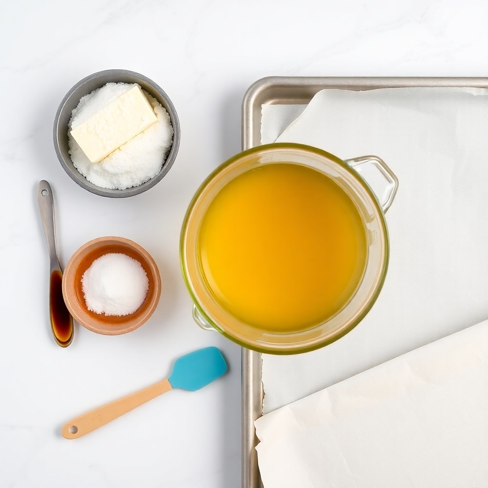 Ingredients for easy toffee bits recipe