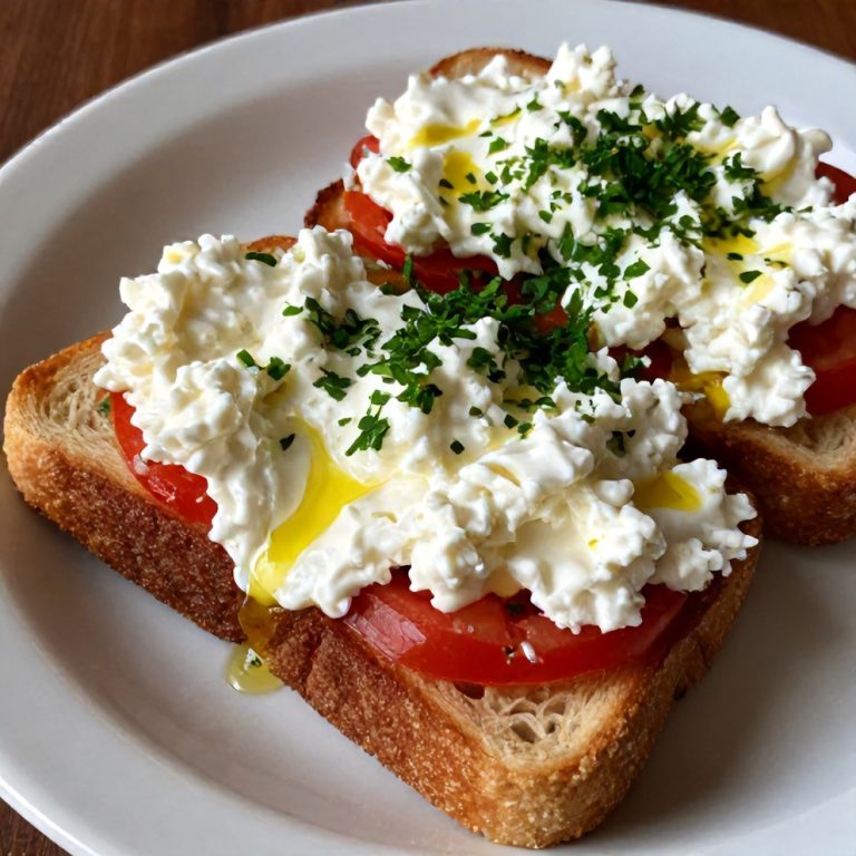 Easy Tomato and Cottage Cheese Toast