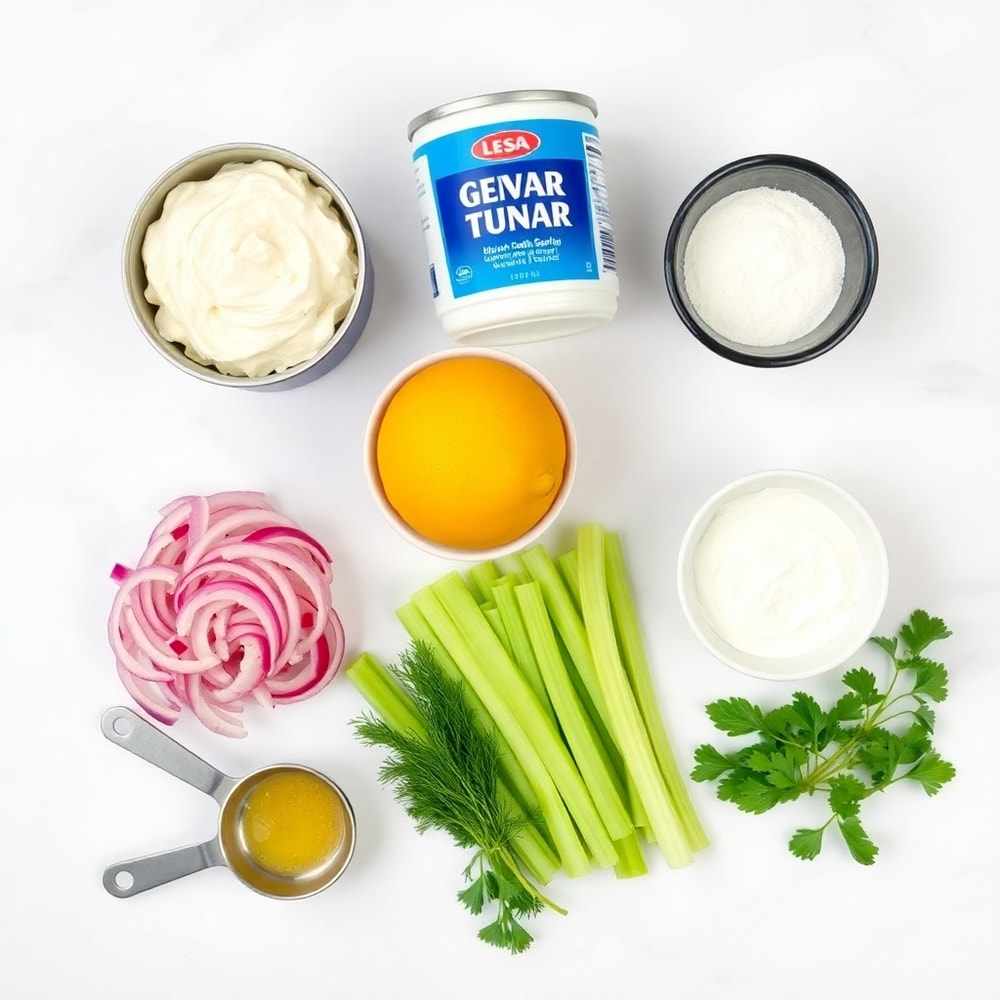 Raw ingredients for Easy Tuna Salad