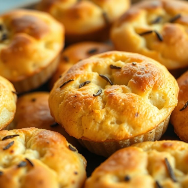 Garlic Rosemary Focaccia Muffins