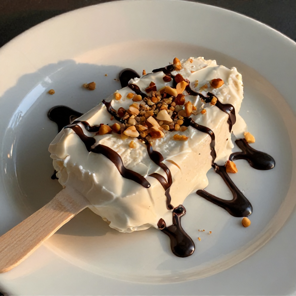 Greek Yogurt Fudgesicles ready to be served on a plate