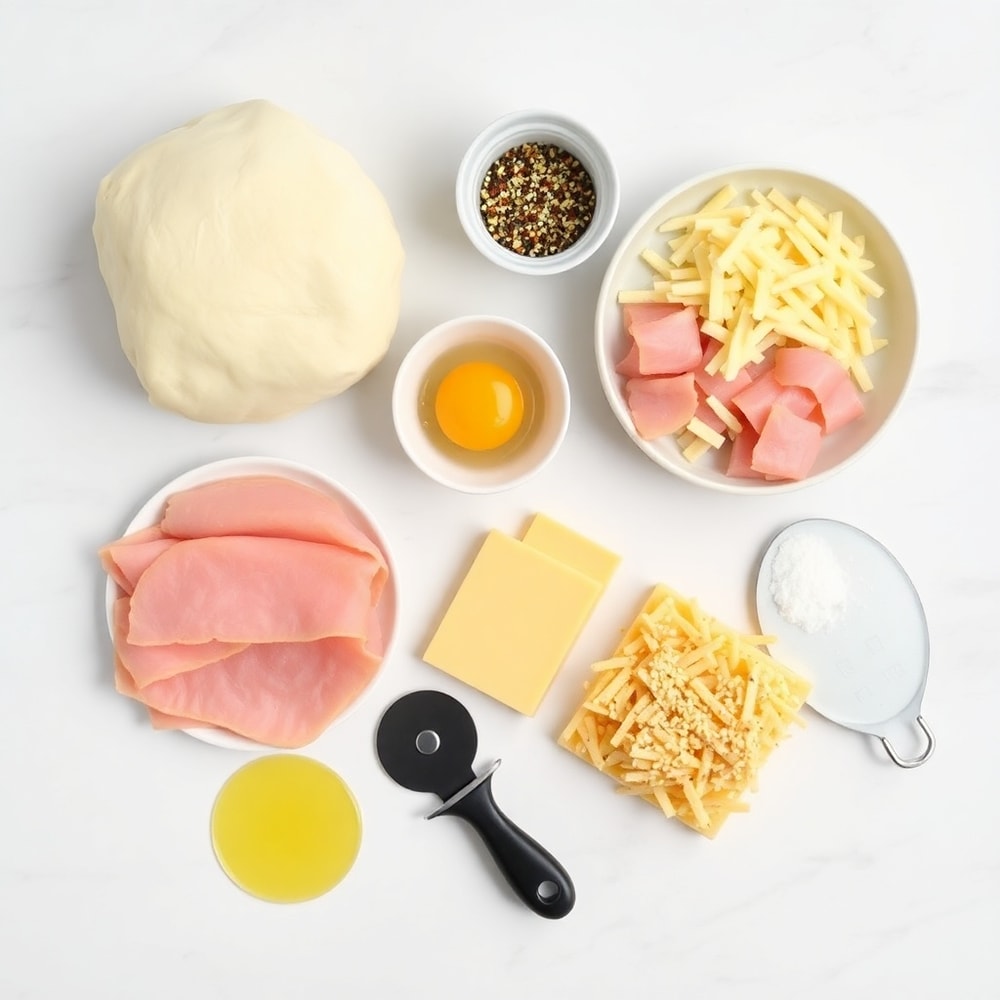 Ham and cheese croissant ingredients