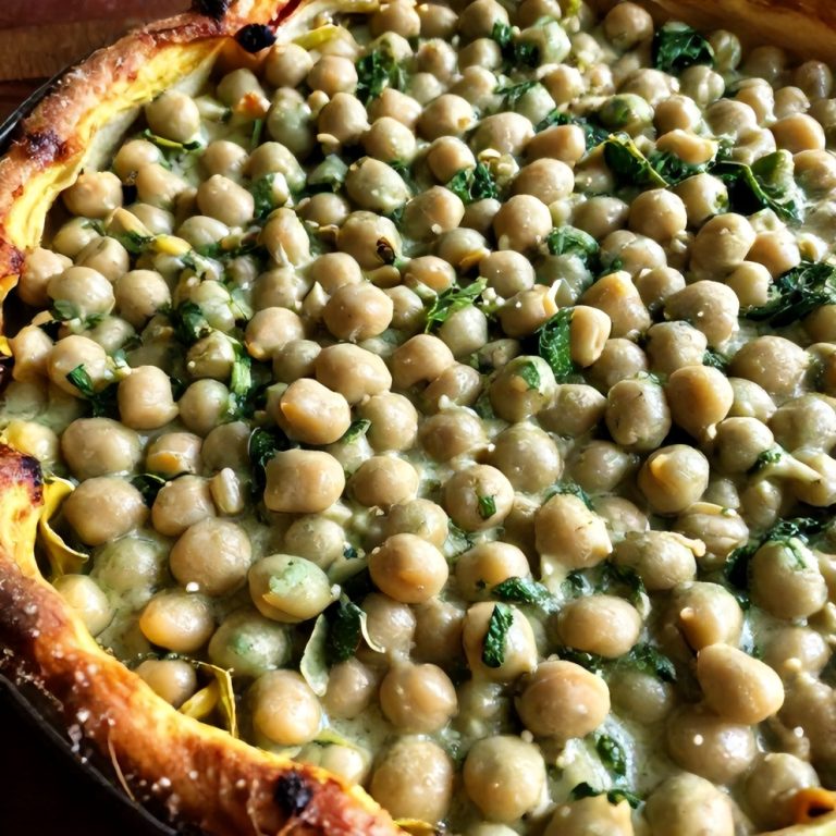 white bean pesto bake