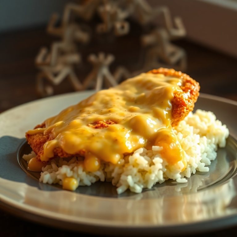 smothered chicken and rice