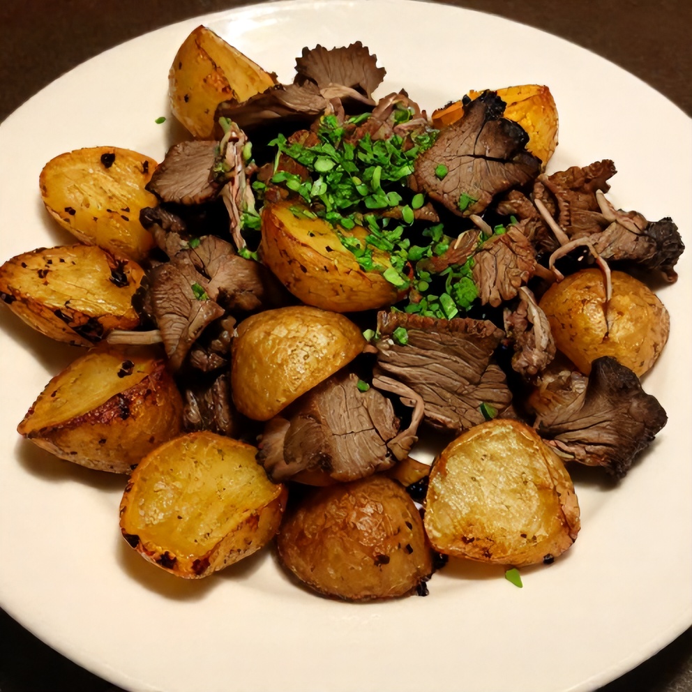 Plated Lebanese Hashweh with a sprinkle of parsley