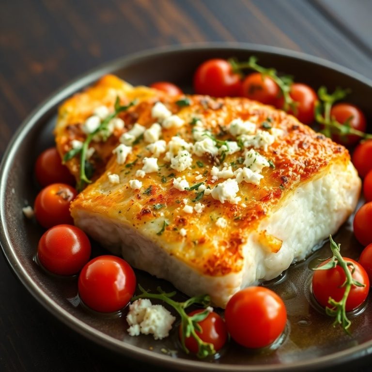 Mediterranean Baked Halibut