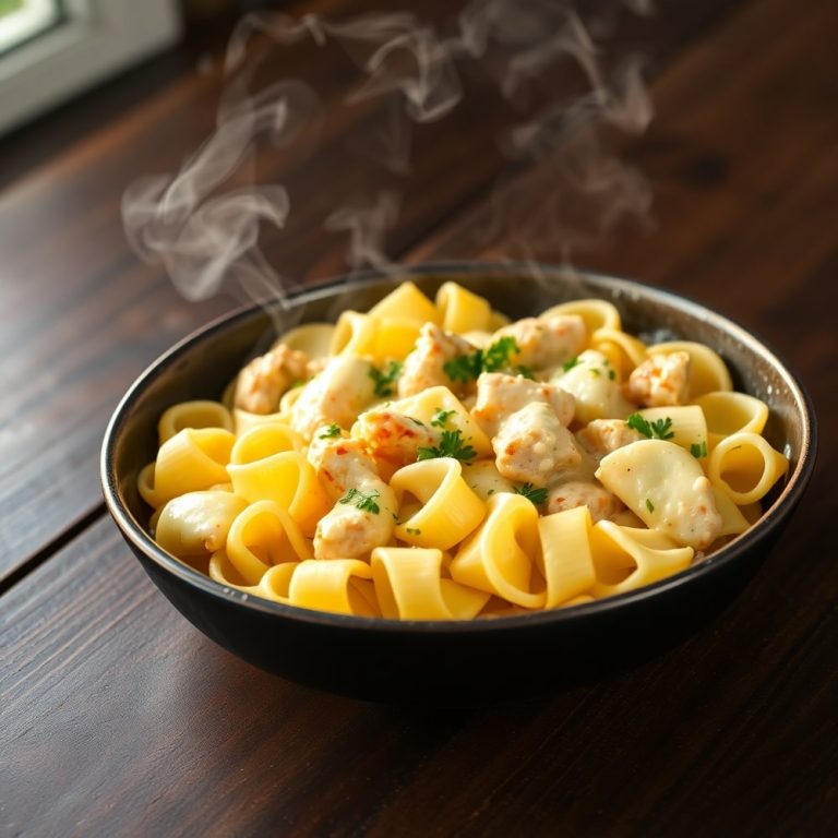 Mozzarella Garlic Butter Chicken Bowties