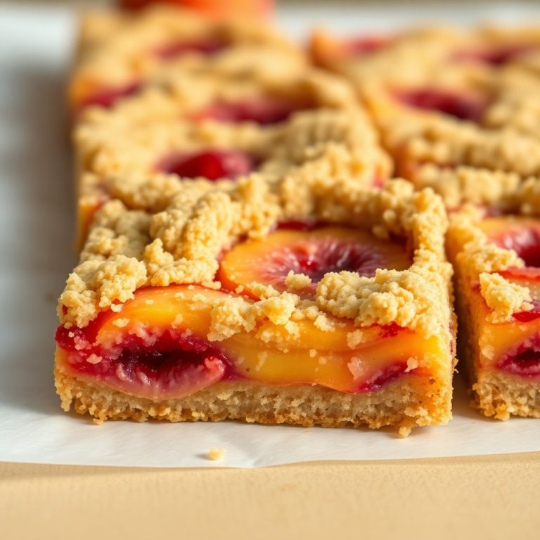 Peach Raspberry Crumb Bars