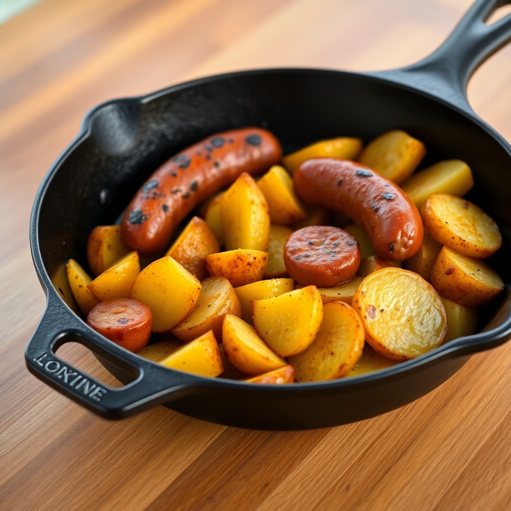Polish sausage and potato skillet