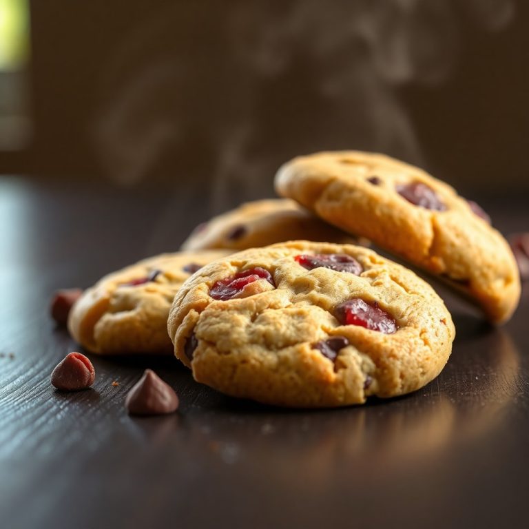 raspberry chocolate chip cookies