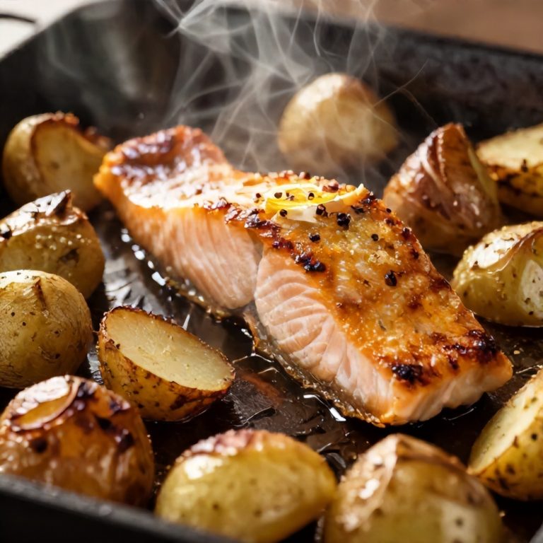 sheet pan lemon dijon salmon and potatoes