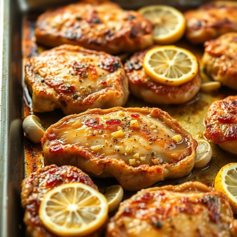 Sheet Pan Lemon Garlic Pork Chops