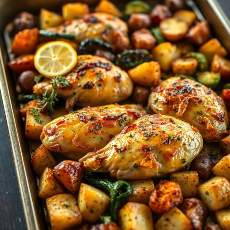 sheet pan lemon herb chicken