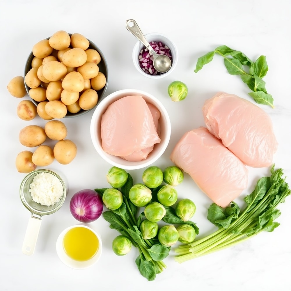 Sheet Pan Lemon Herb Chicken & Veggies Ingredients