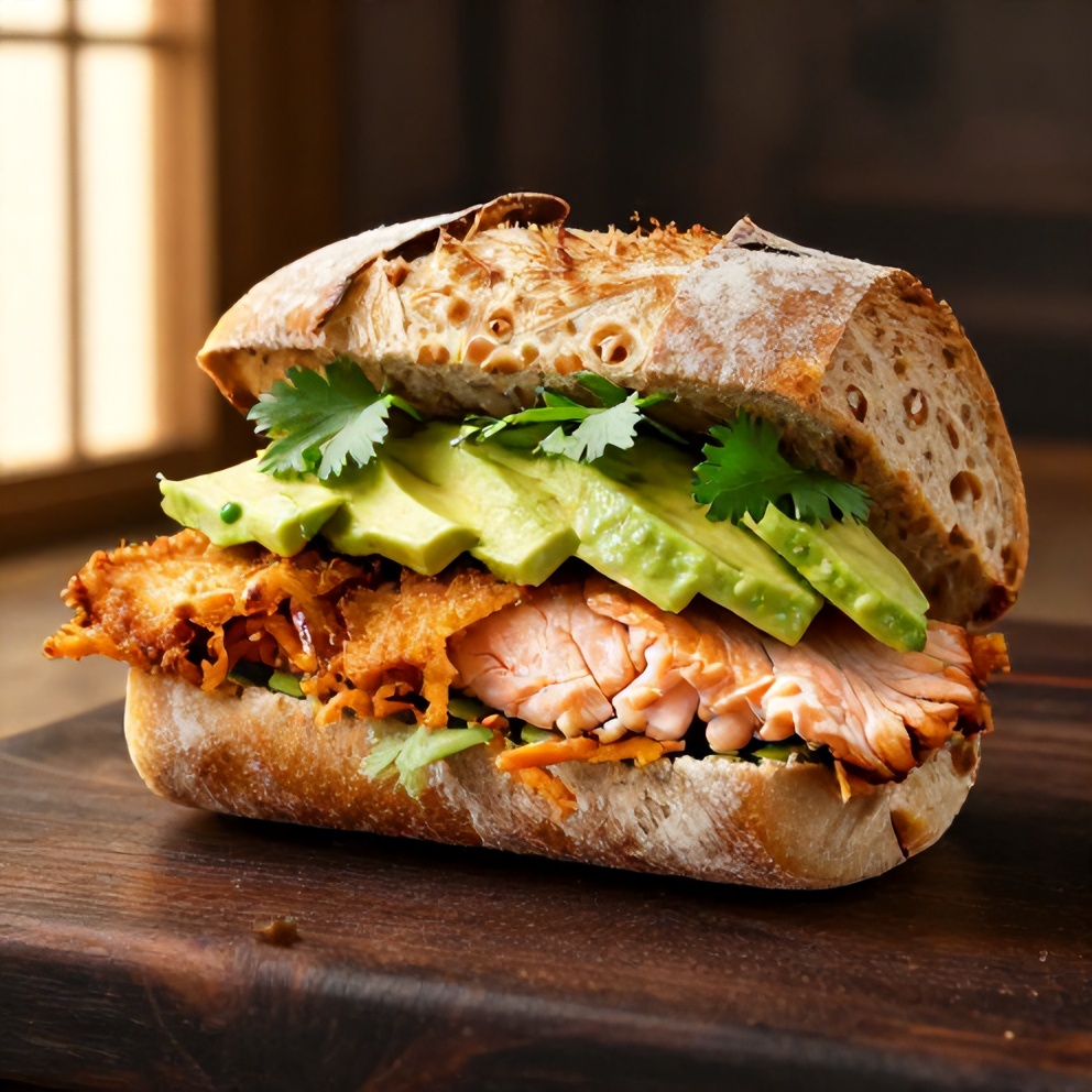 Spicy Salmon Salad Sandwich