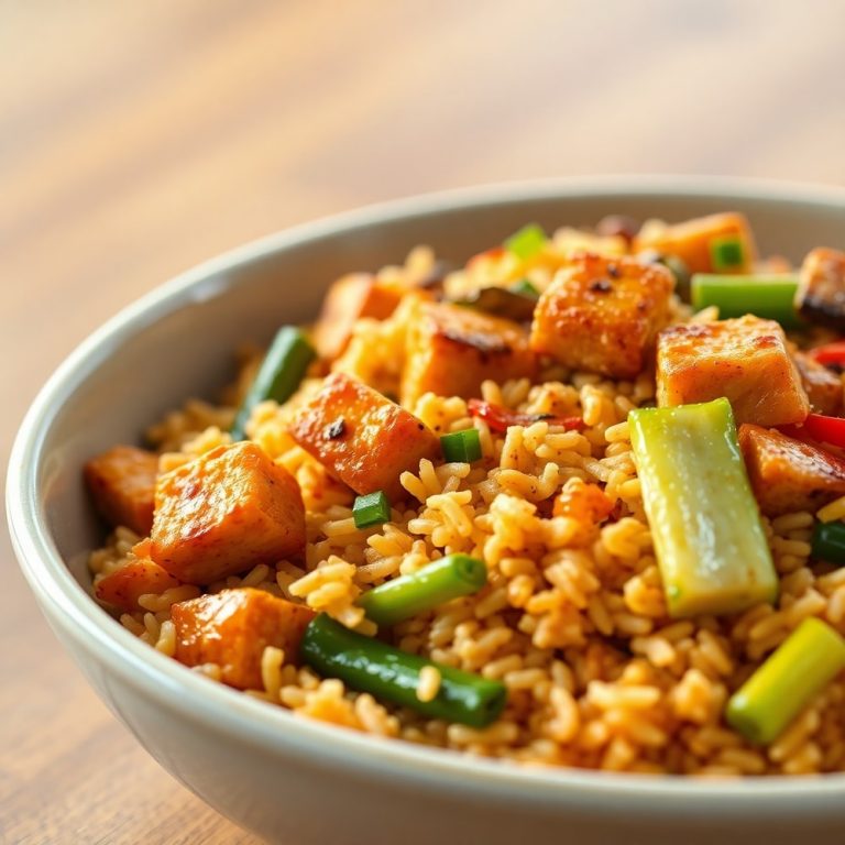 Teriyaki Tofu Rice Casserole