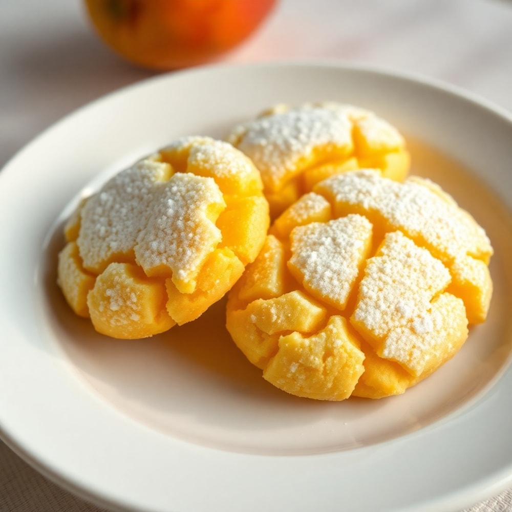 Tropical Mango Cookie on a plate
