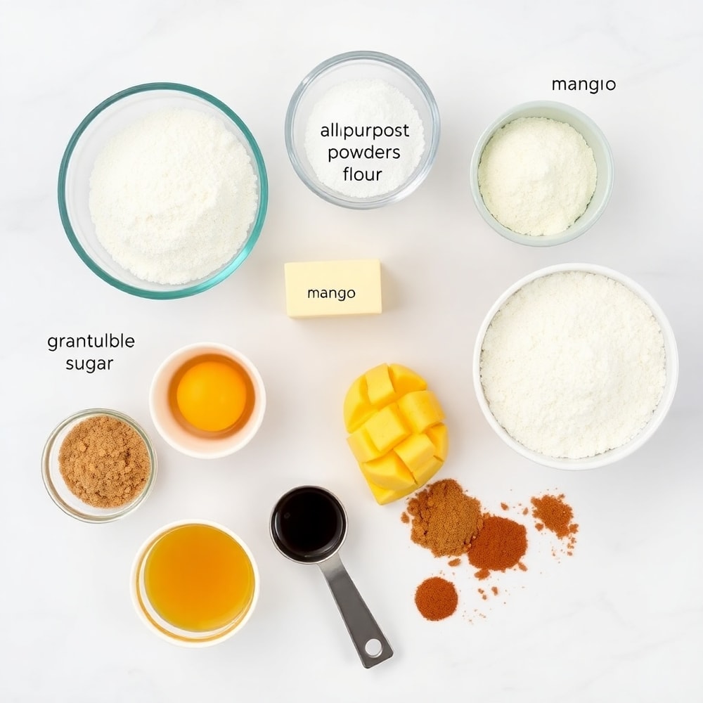 Raw ingredients for Tropical Mango Cookies