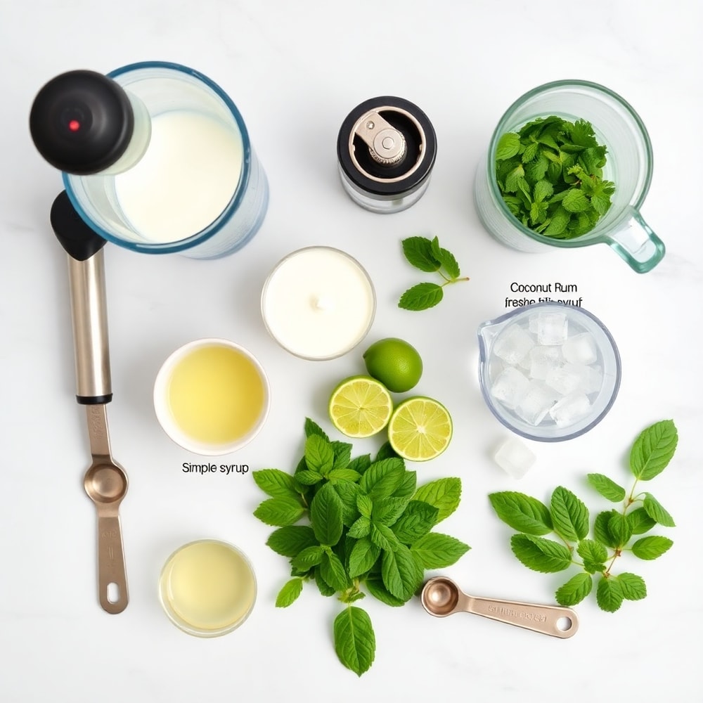 Ingredients for White Christmas Mojito